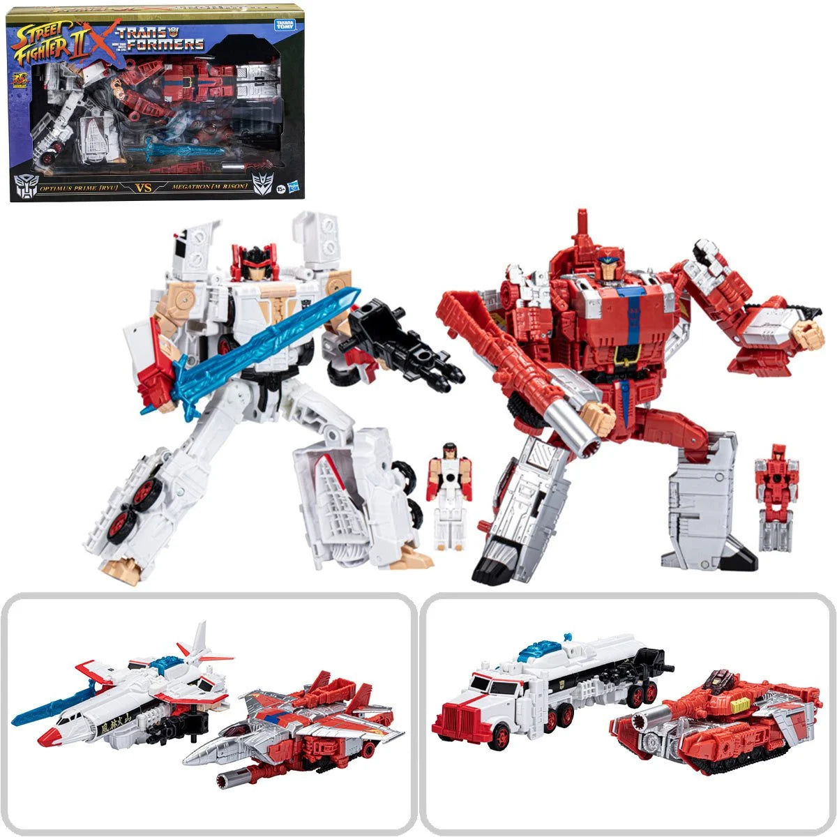 Transformers x Street Fighter II Mash-Up Optimus Prime [Ryu] vs. Megatron [M. Bison] 2-Pack Hasbro